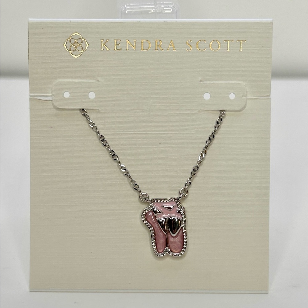 NEW! Kendra Scott Ballet Silver Short Pendant Necklace